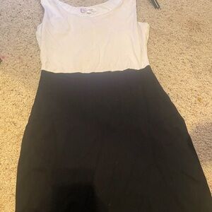 Women’s black-and-white formal dress